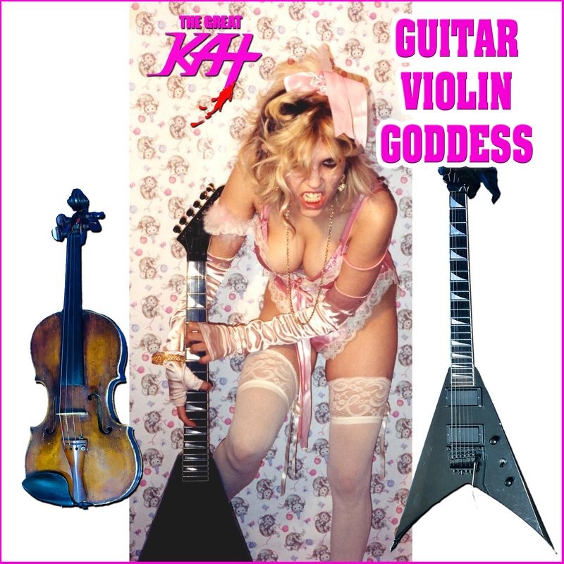 “GUITAR VIOLIN GODDESS” NEW 22-SONG Virtuoso CD Album (39 Min.) by THE GREAT KAT! “Moto Perpetuo Novacek For Guitar & Violin”, Verdi, Beethoven & MORE by KAT! PERSONALIZED SIGNED by KAT to Customer “GUITAR VIOLIN GODDESS” NEW 22-SONG Virtuoso CD Album (39 Min.) by THE GREAT KAT! “Moto Perpetuo Novacek For Guitar & Violin”, Verdi, Beethoven & MORE by KAT! PERSONALIZED SIGNED by KAT to Customer