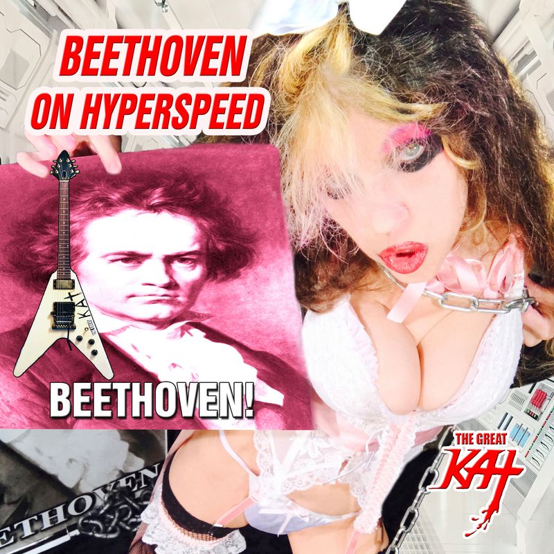 “BEETHOVEN ON HYPERSPEED” NEW 20-SONG HYPERSPEED METALHEAD CD Album (36 Min) by GREAT KAT! Feat. I Love You Beethoven, Rossini’s Tarantella, Devil's Trill &amp; MORE-PERSONALIZED SIGNED by KAT to Customer