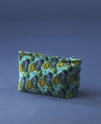 AIR 097 DOTTY BLUE VELVET POUCH