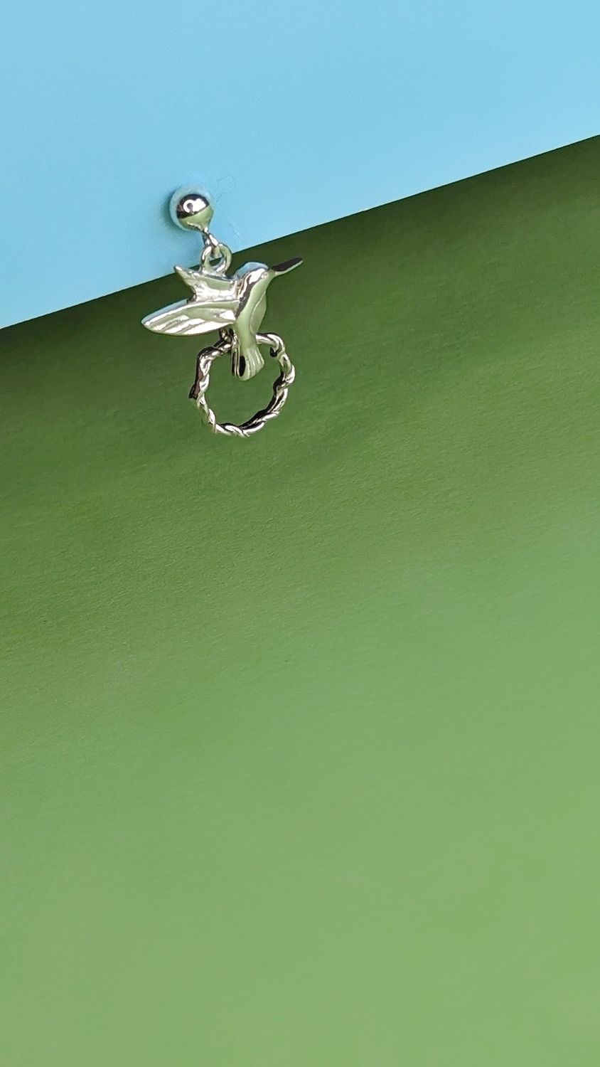 HUMMINGBIRD STERLING SILVER STUD EARRINGS / Honduras