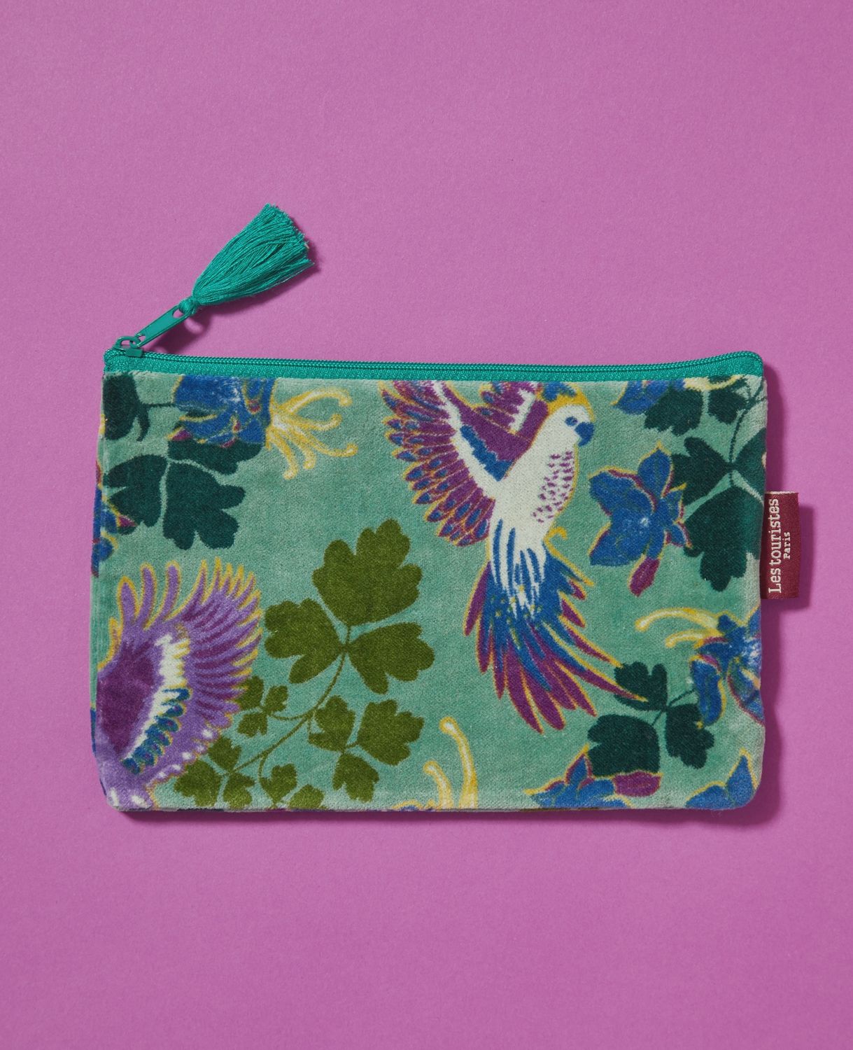 Avis 087 Small Purse Bloom Ancolie Green Velvet