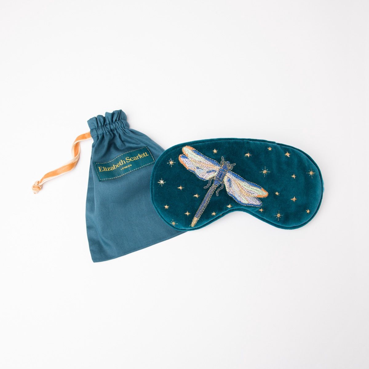 Dragonfly Eye Mask/ Deep Teal Velvet
