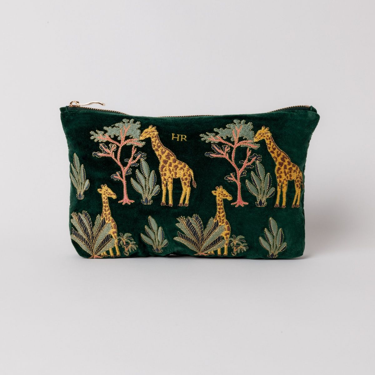 GiraffeEverydayPouch/ForestVelvet/20x30cm