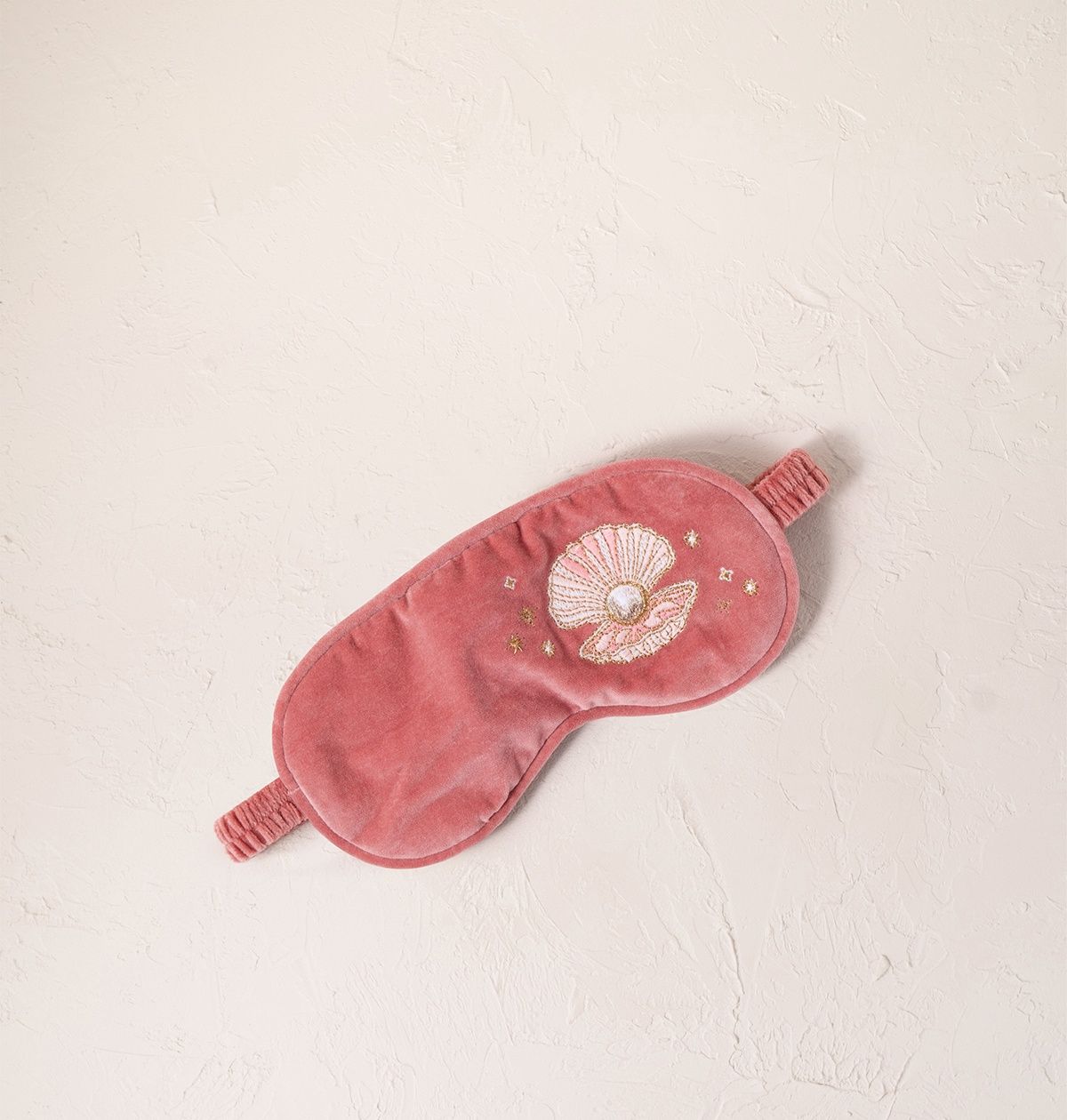 Pearl Shell Eyemask / Rose Pink Velvet