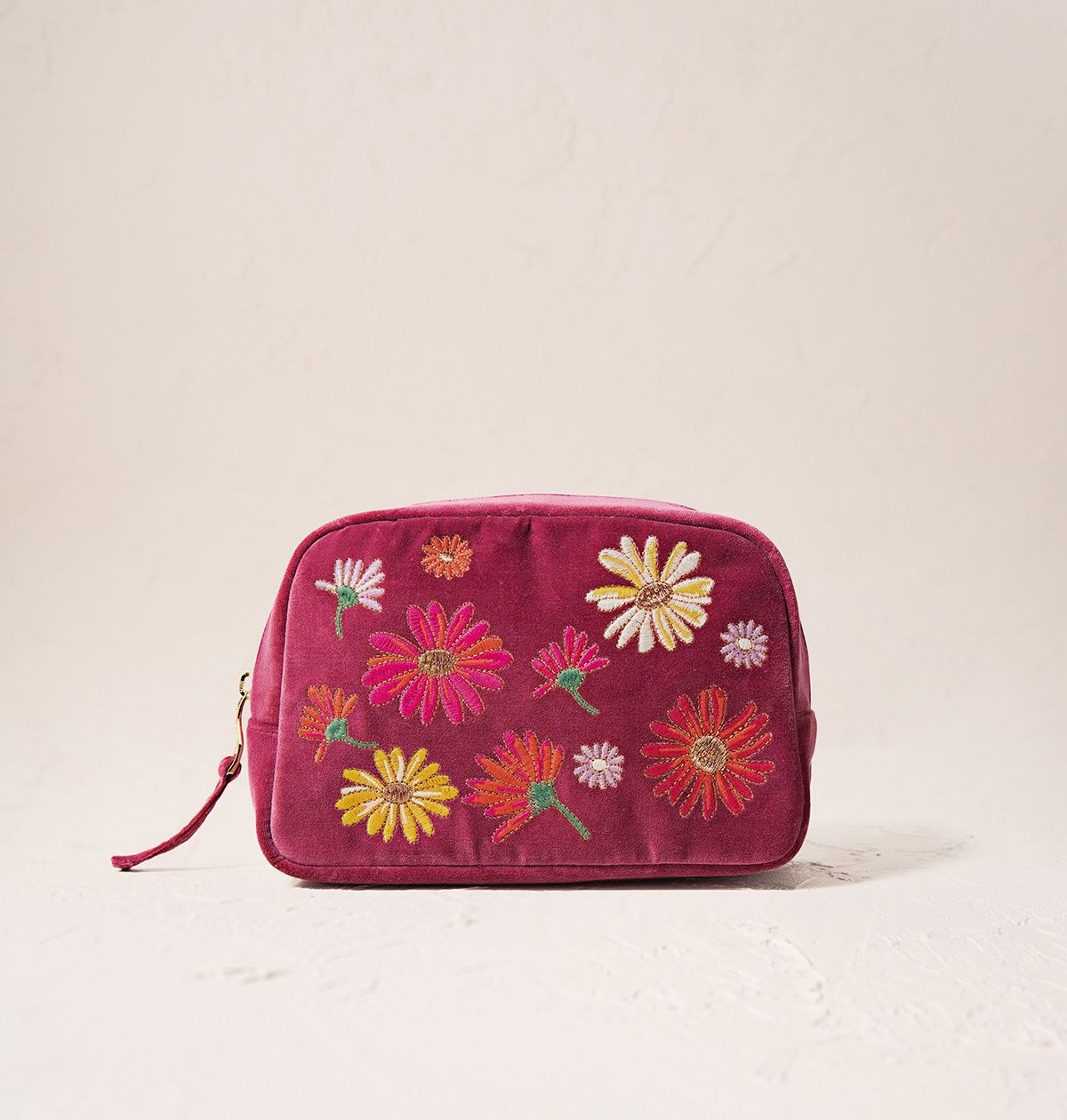 Wildflower Dry Rose Velvet Make-up Bag/ 13x20cm