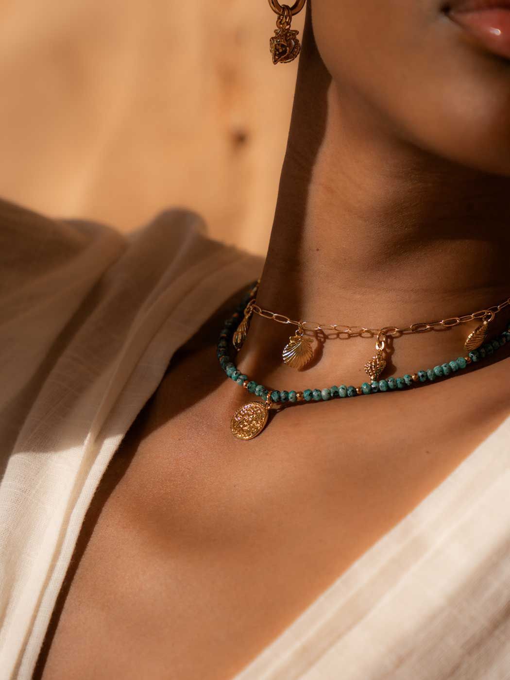 AZURITE AMULET NECKLACE