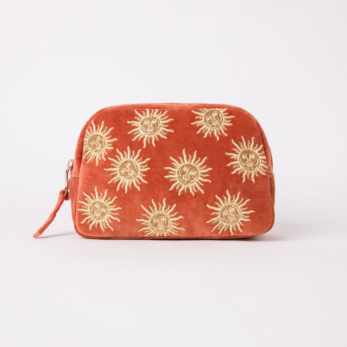 Sun Goddess Rust Velvet Cosmetics Bag