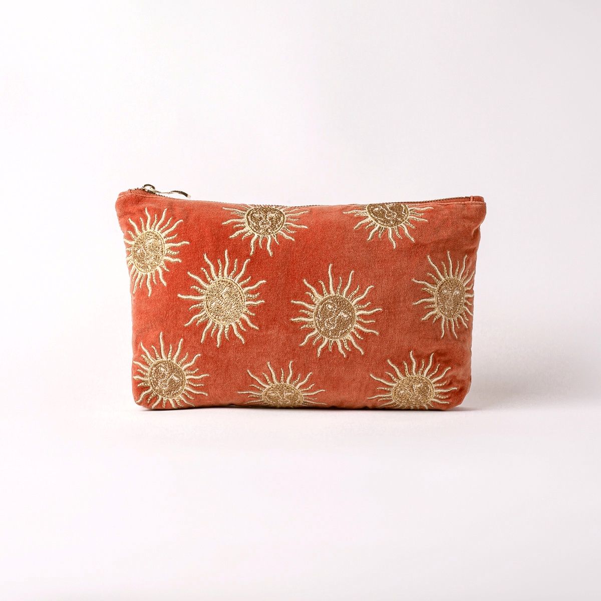 Sun Goddess Rust Velvet Everyday Pouch / 20x30cm