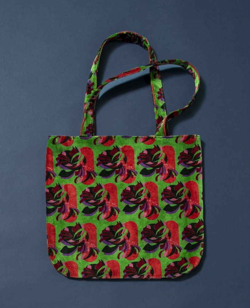 Velvet Tote Bag, Colour: TAT059 SplitGreen