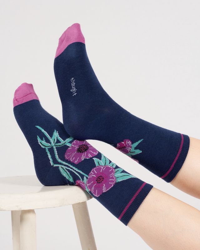 Oversized Floral Bamboo Socks