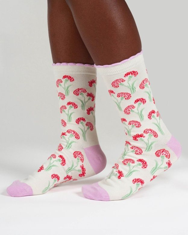 Birth Socks - January Carnation