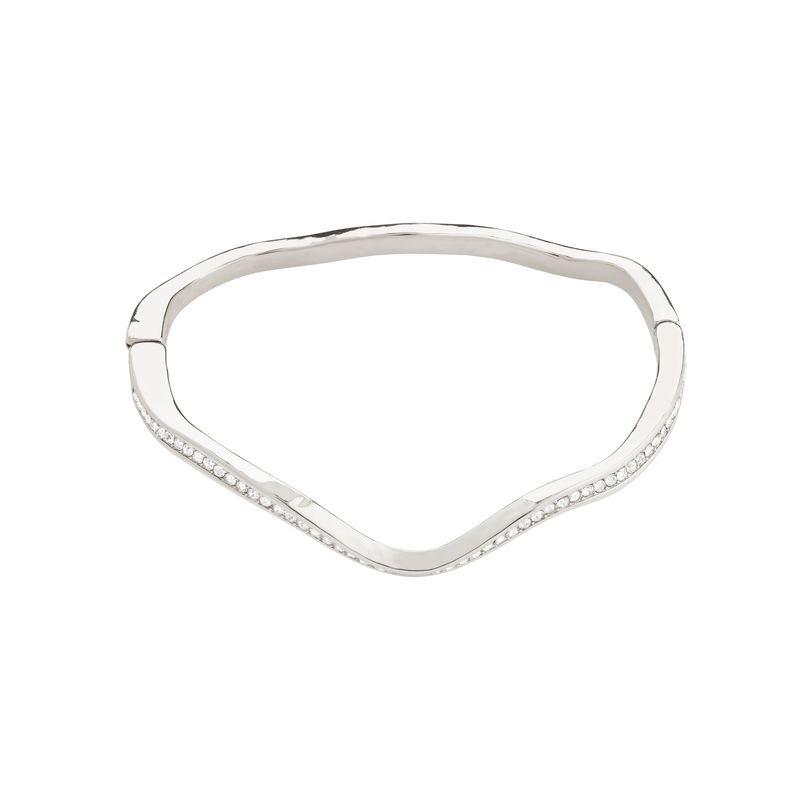 TRUE wavy bangle silver-plated