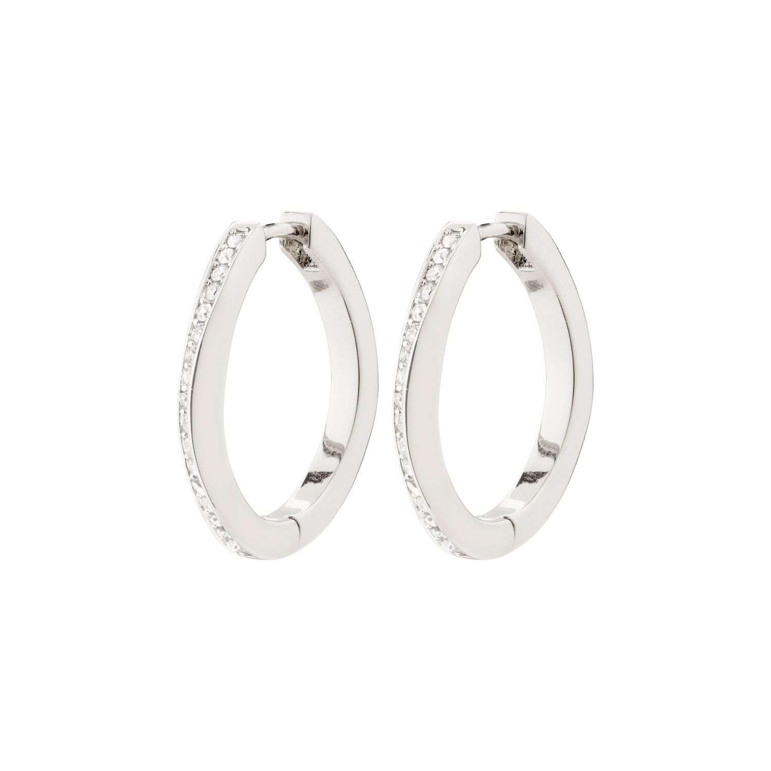 TRUE hoop earrings silver-plated