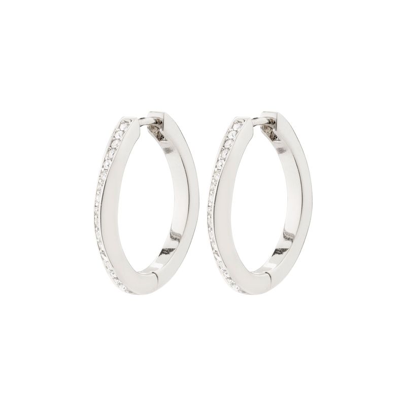 TRUE hoop earrings silver-plated