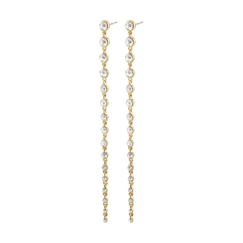 REAGAN crystal earrings gold-plated