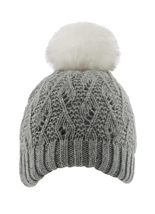 3-3267 Lace Knit Hat Marl Yarn