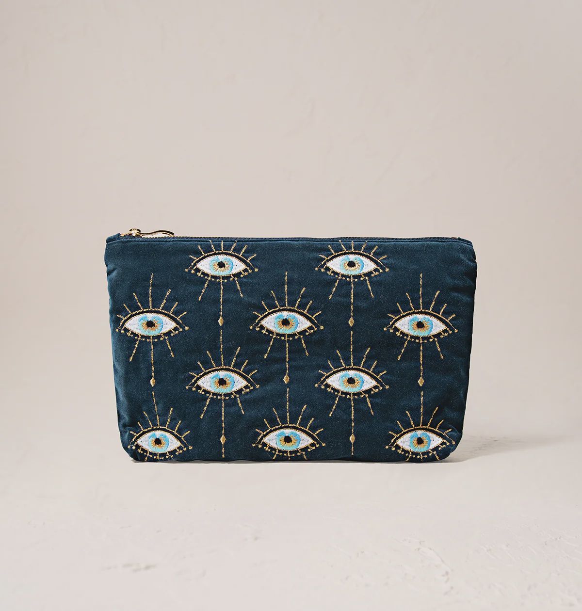 Mystical Eye Ink Blue Velvet Everyday Pouch 20x30cm