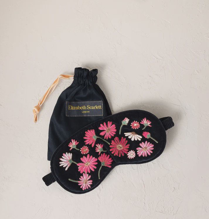 Wildflower Charcoal Velvet Eye Mask