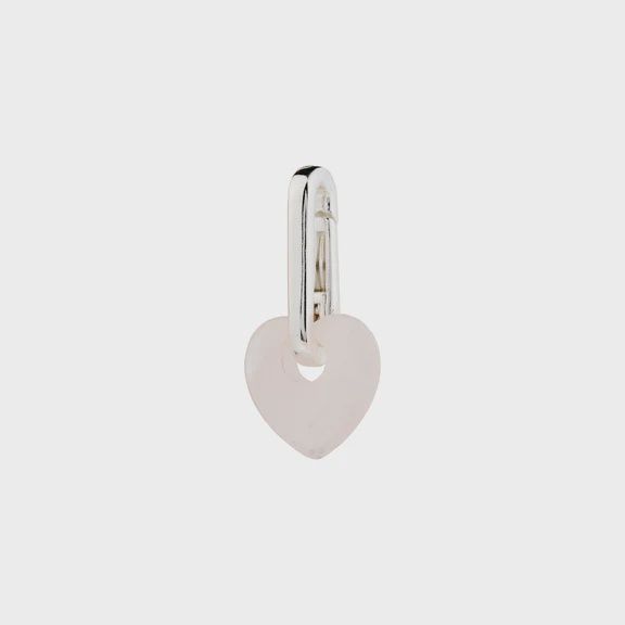 CHARM rose quartz heart pendant silver-plated