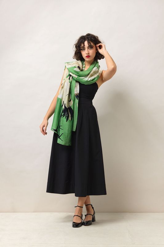 Scarf Stork Pea Green