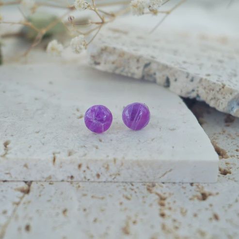 Small Stud, Colour: Charoite Purple