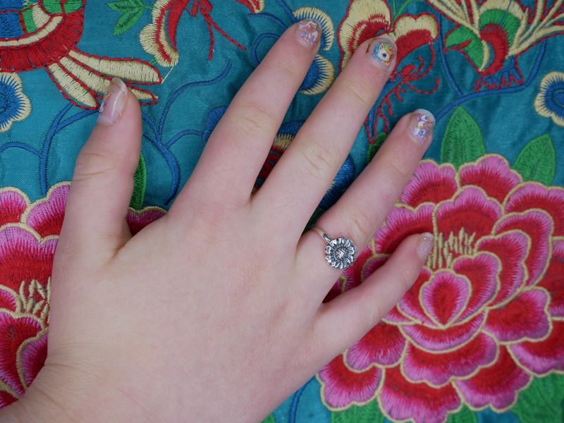 NADAIR - children Silver Ring Flower