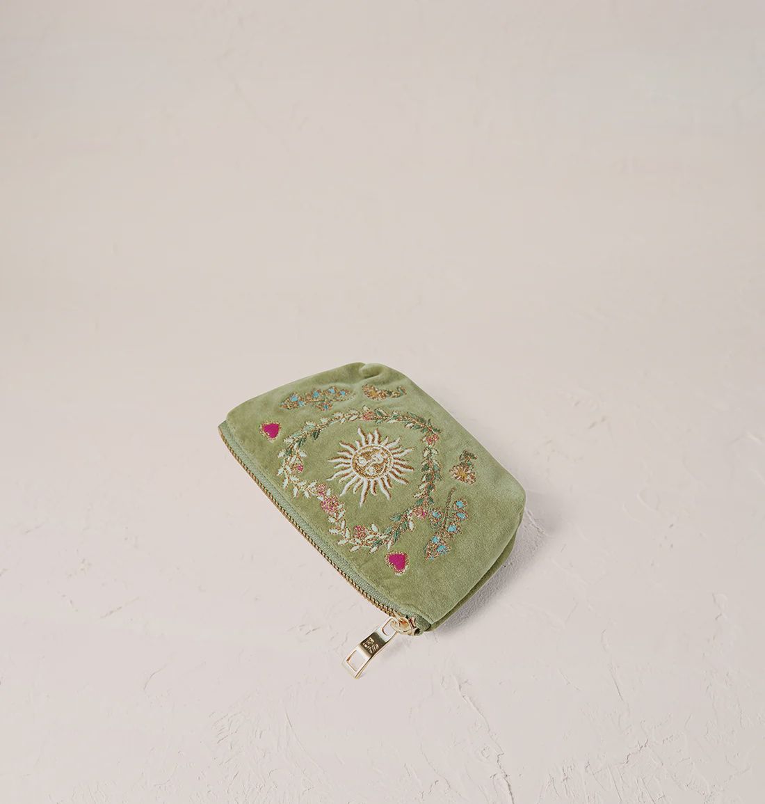 Earth Goddess Olive Velvet Coin Purse