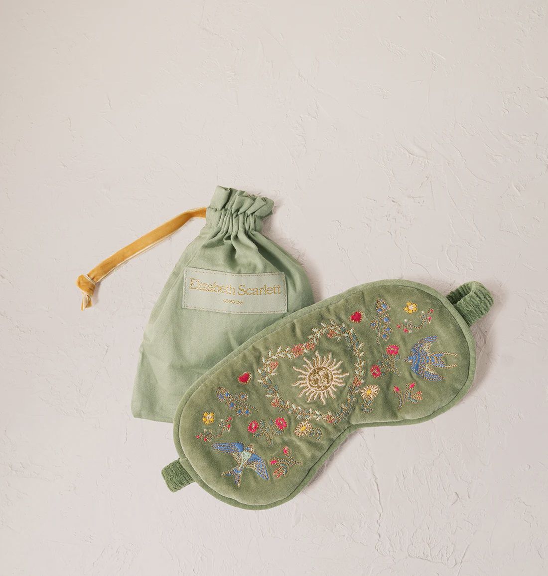 Earth Goddess Olive Velvet Eye Mask