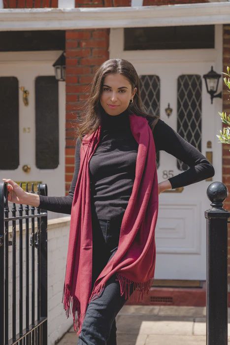 PAS47 Celine Scarf Plum