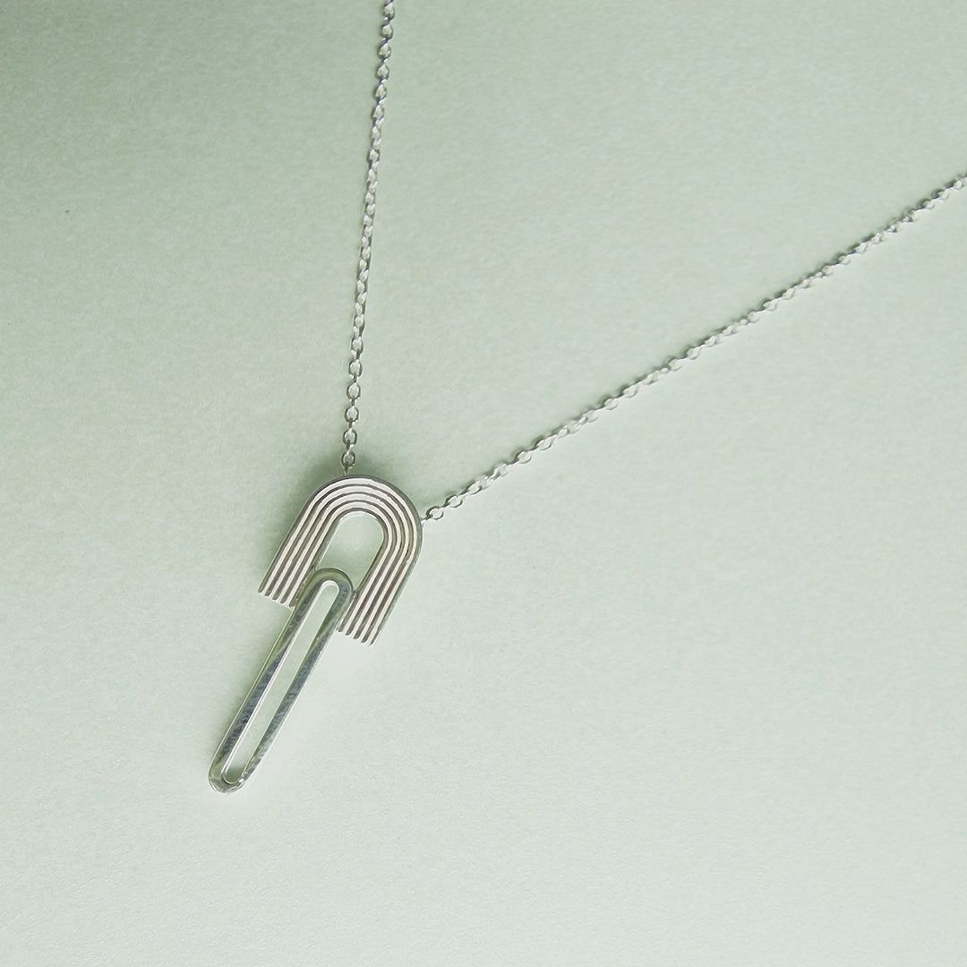 Rainbow Sterling Silver Chain Necklace