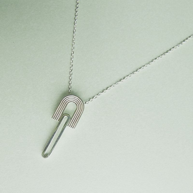 Rainbow Sterling Silver Chain Necklace