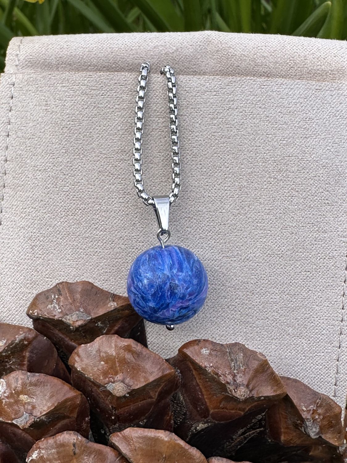 Pendant - Bead XL, Colour: Nadair Spring 25 shade 004 - Silver