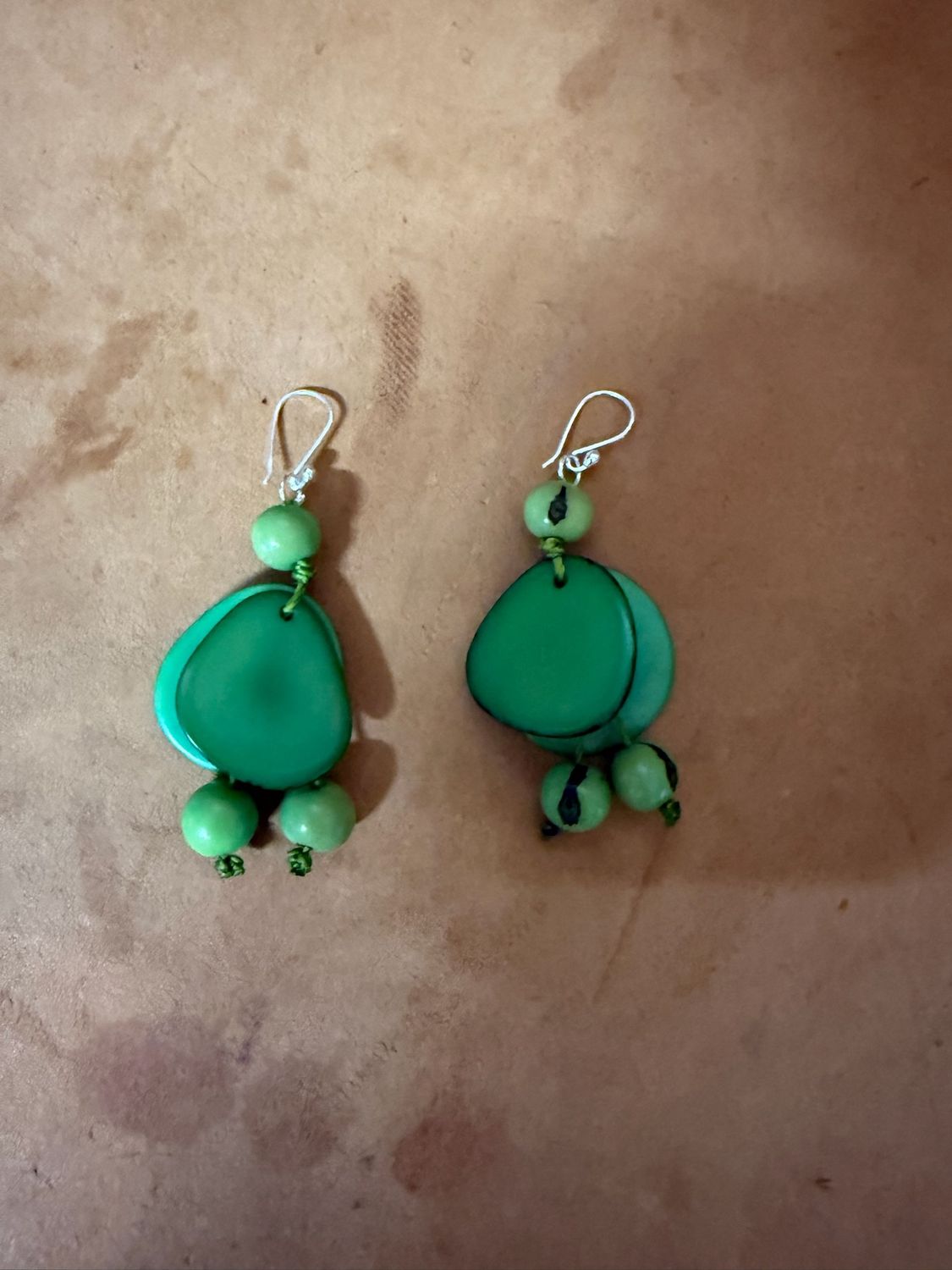 Carolina Earrings, Colour: Green