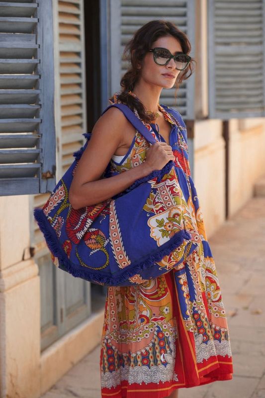 Carnival Cobalt Slouch Bag