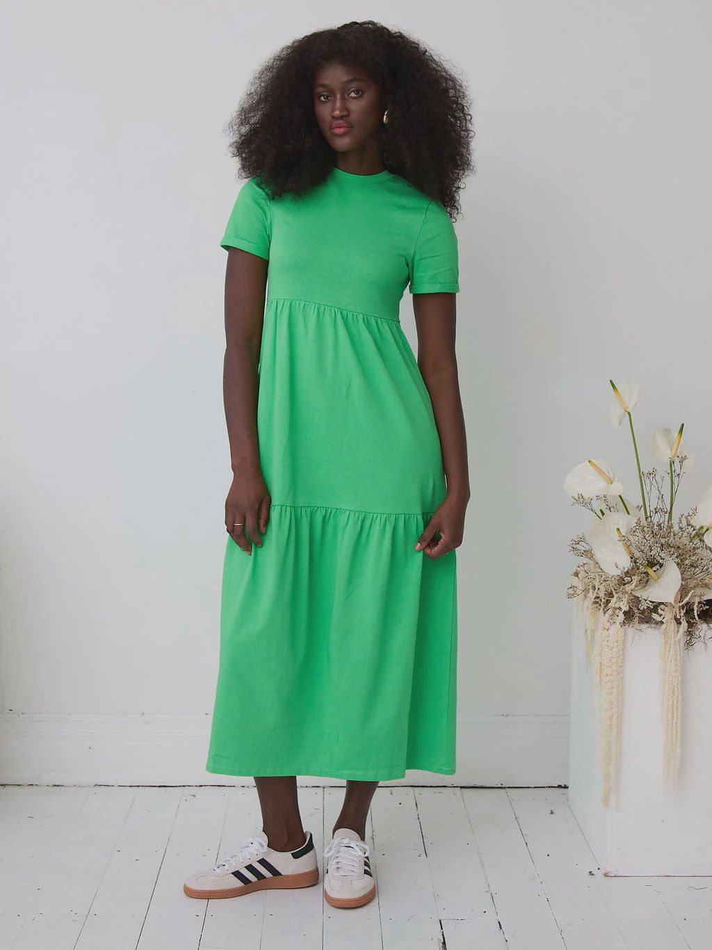 Harlow T-shirt Midi Dress - Green