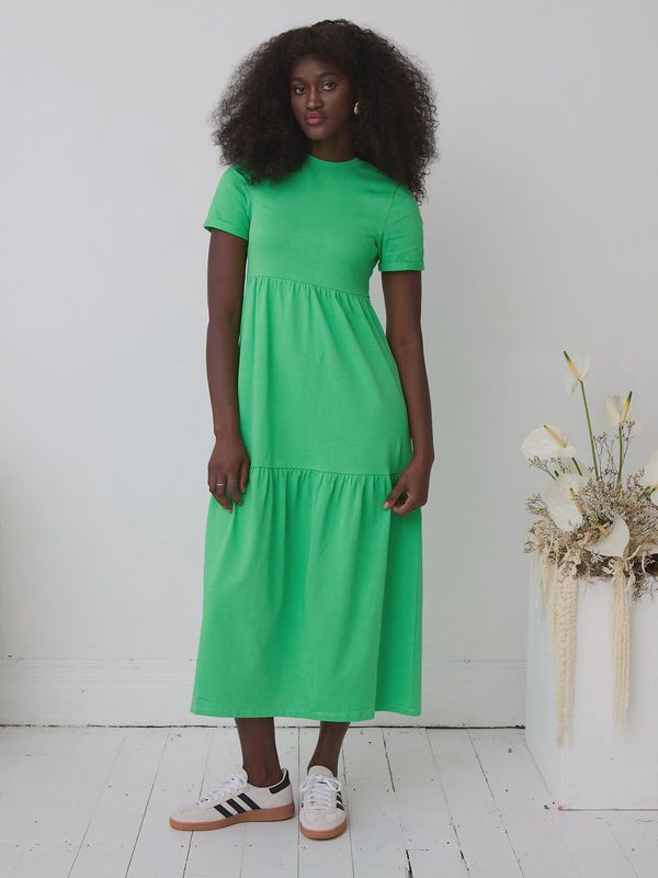 Harlow T-shirt Midi Dress - Green