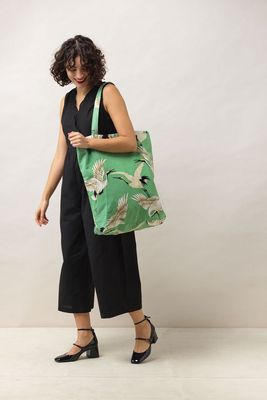 Stork Pea Green Canvas Bag