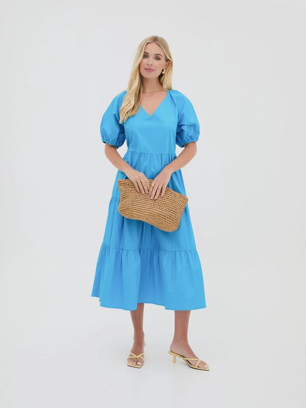 FK062 Hollie Midi Dress - Blue
