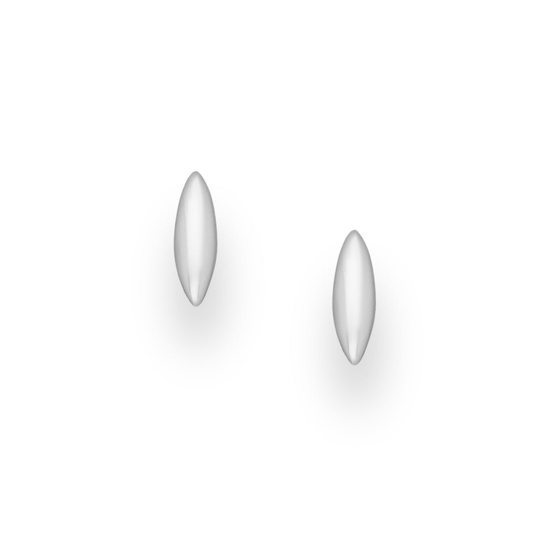 Silver Rice Grain Earrings