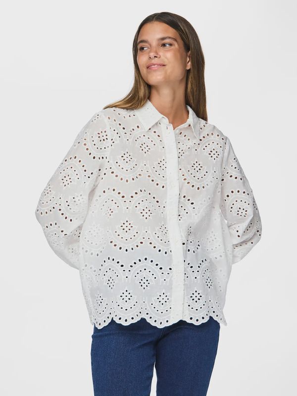 PCVILDE Long Sleeve Broderie Anglaise
