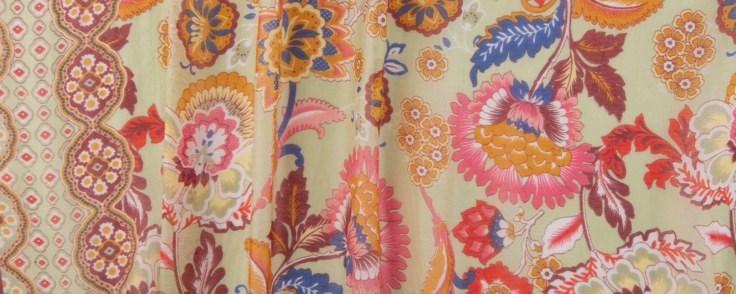 Scarf Indian Flower Taupe