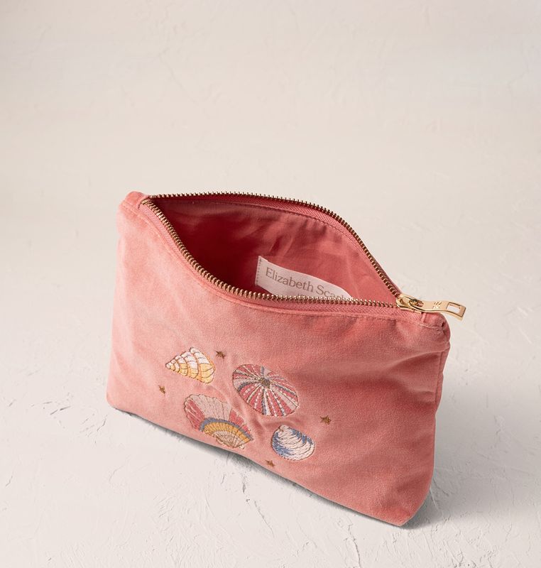 Seashell Coral Mini Pouch