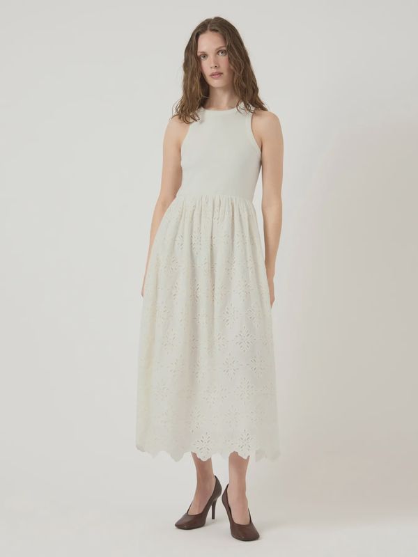YASMIRI SL LONG EMBROIDERY DRESS S. - EX