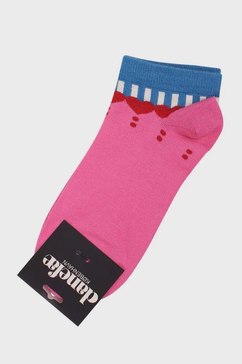 Danewalk With Me Low Socks, Colour: Spicy Pink HEARTHROB, Size: 37-39