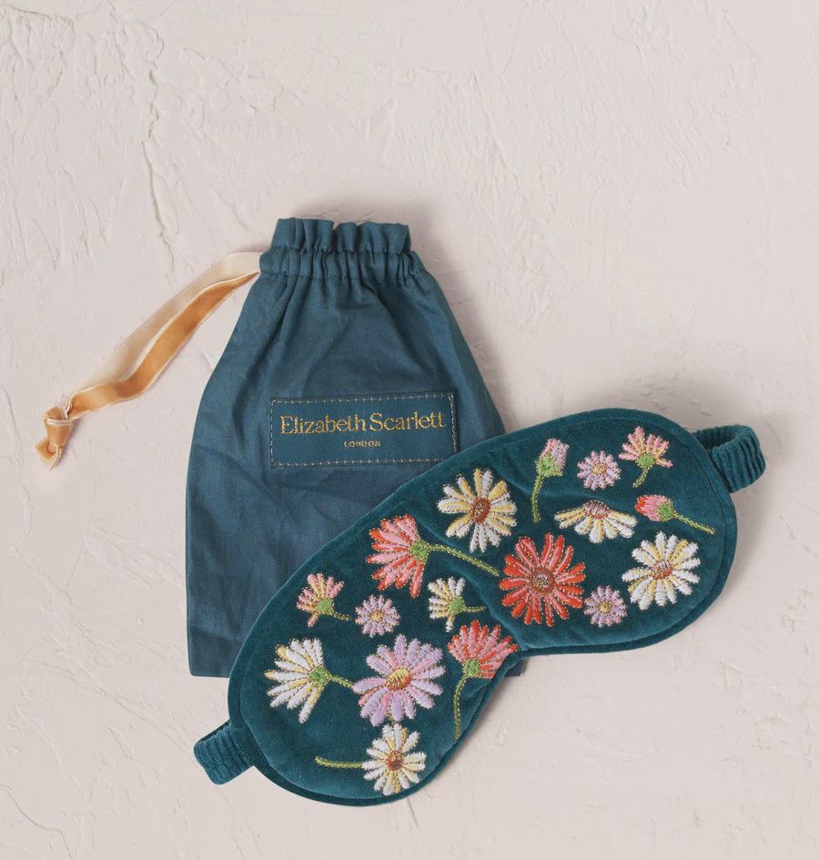 Wildflower Rich Blue Velvet Eye Mask