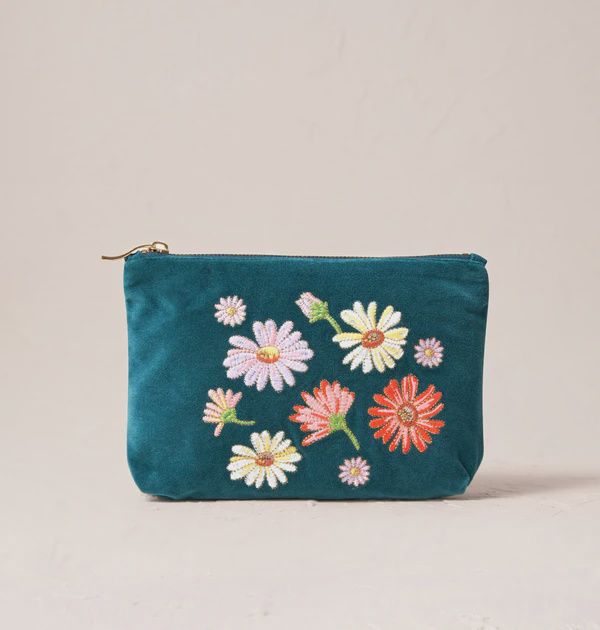 Wildflower Rich Blue Mini Pouch