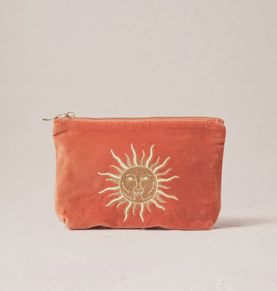 Sun Goddess Rust Velvet Mini Pouch