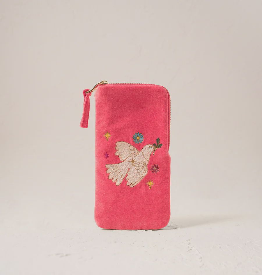Doves of Peace Glasses Case Spiced Coral
