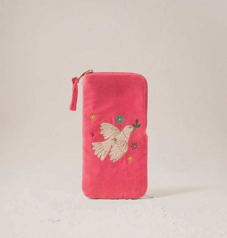 Doves of Peace Glasses Case Spiced Coral