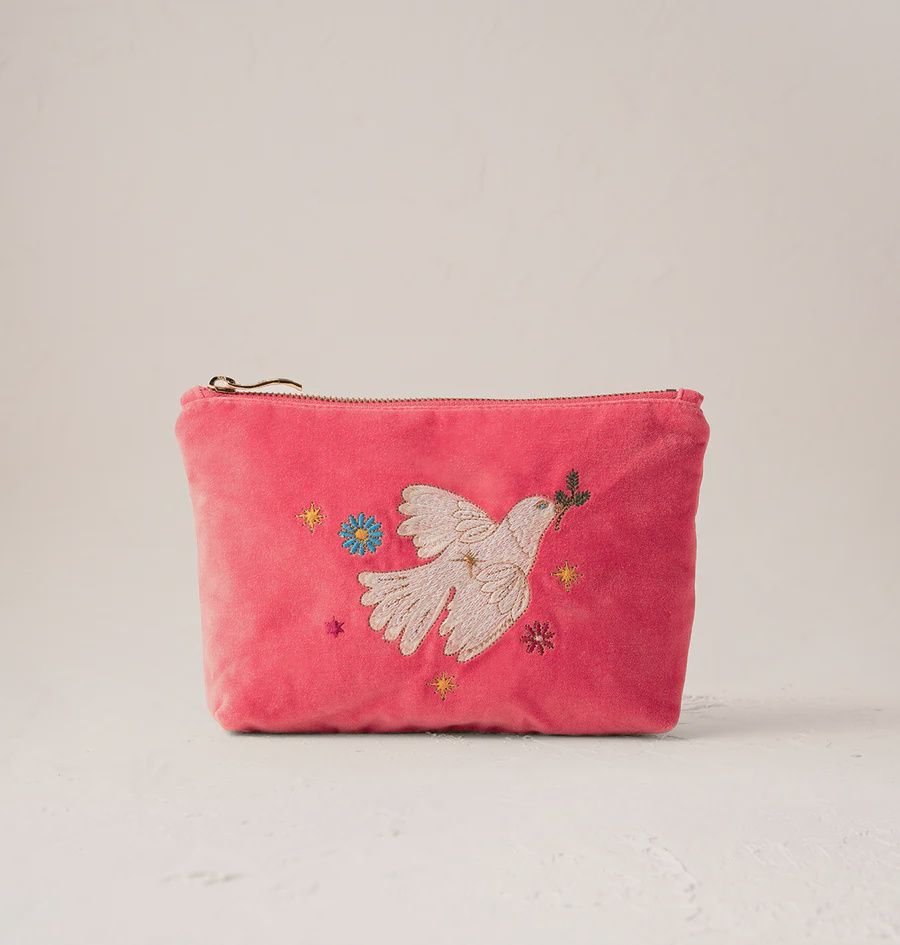 Doves of Peace Mini Pouch Spiced Coral